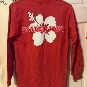 Trader Joe's Red Long Sleeve Tee for Women